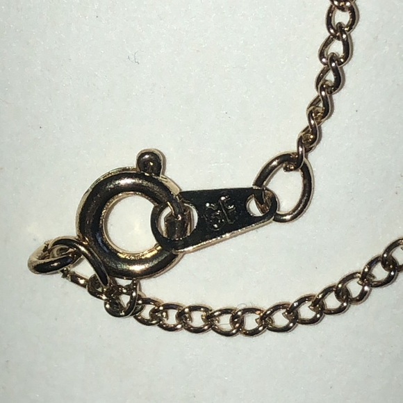 Vintage Gold Tone Chain Dainty Faux Pearl Pendant Necklace - Picture 6 of 7